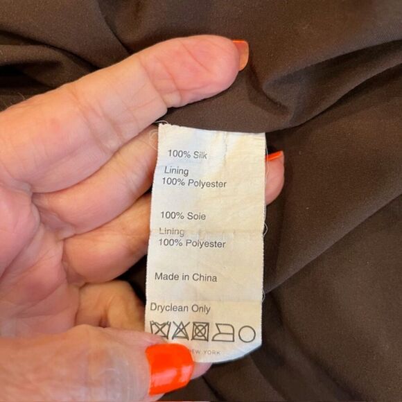 Slate & Willow Silk Rust Leopard Print Mini Dress Tiered Layers Women's Size 10 - Picture 9 of 13